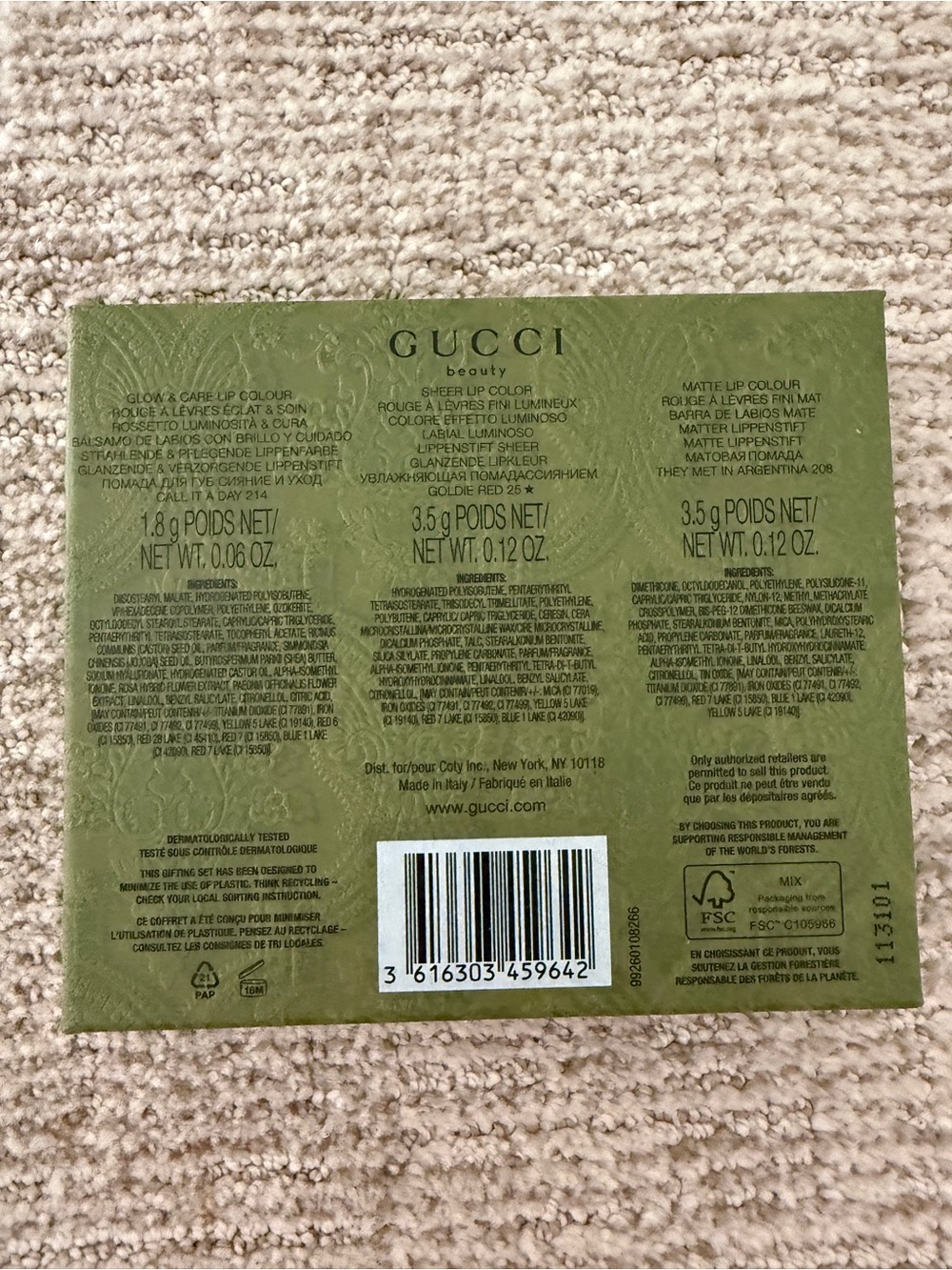 NWT Gucci Lipstick Trio in Rouge - Picture 4 of 5